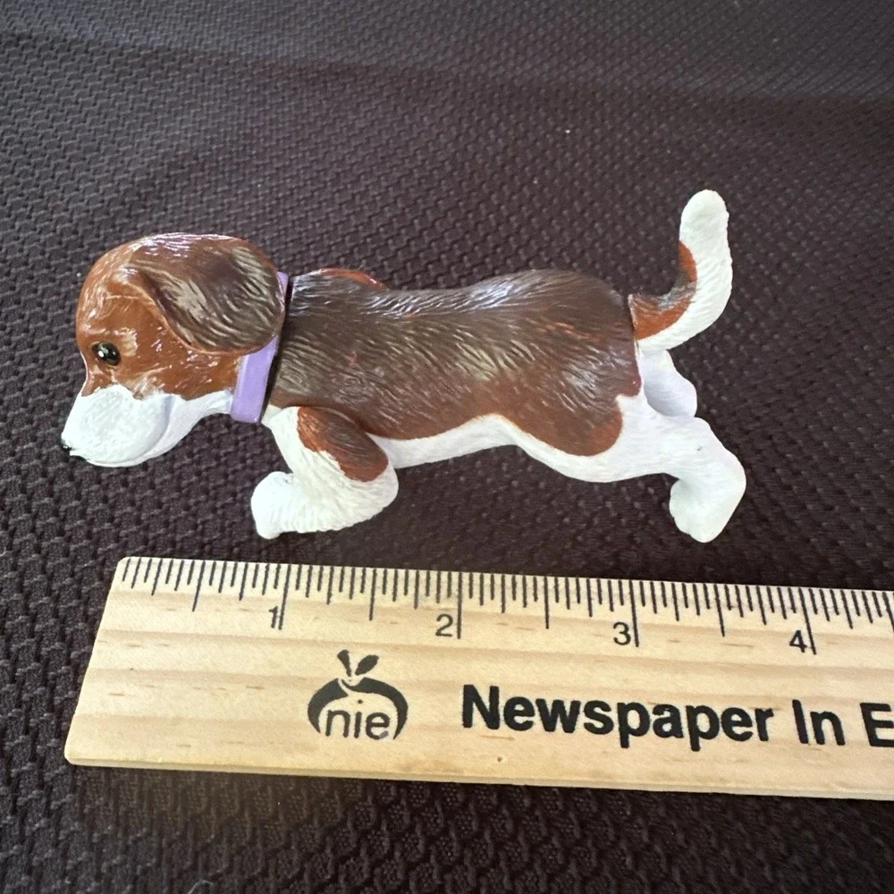 Mattel Barbie Dollhouse Pet Brown & White Posh Pets Puppy Dog Vet Playset Moves